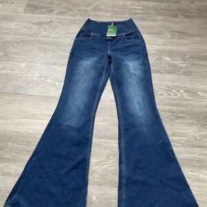 HALARA Dark Blue Flare Jeans